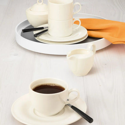(6 pcs) SELTMANN WEIDEN | Porcelain Saucer Set – Maxim Coupe Fine Dining – Cream – Ø 135 mm