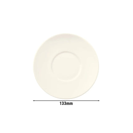 (6 pcs) SELTMANN WEIDEN | Porcelain Saucer Set – Maxim Coupe Fine Dining – Cream – Ø 135 mm