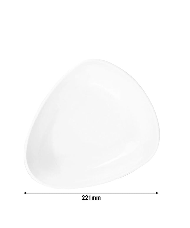 (6 pcs) SELTMANN WEIDEN | Roll / cake plate – COFFE-E-MOTION – Ø 220 mm – White Porcelain