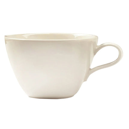 (6 pcs) SELTMANN WEIDEN | SAVOY Milk coffee cup – Porcelain – 350 ml – Cream – Break-safe & Abrasion-resistant