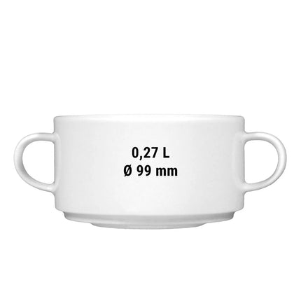 (6 pcs) SELTMANN WEIDEN | Savoy Series Soup Cup Set – White Porcelain – 270 ml