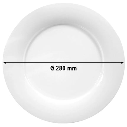 (6 pcs) SELTMANN WEIDEN | Savoy Side Plates – Flat – Ø 280 mm – White Porcelain