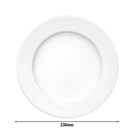 (6 pcs) SELTMANN WEIDEN | Side Plates – Flat – Ø 230 mm – White Porcelain – Meran Basic