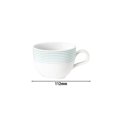 (6 pcs) SELTMANN WEIDEN | Tulip Coffee & Tea Cup – Porcelain – 220 ml – Arctic Blue