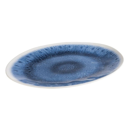 (6 pcs) Serving Tray - GGM Gastro BLUE OCEAN - Melamine - 480x355mm - Height: 30mm - Blue/White