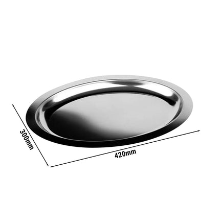 (6 pcs) Serving Tray - GGM Gastro FINESSE - Stainless Steel - 420x300mm - Height: 20mm