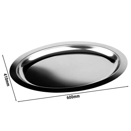 (6 pcs) Serving Tray - GGM Gastro FINESSE - Stainless Steel - 600x410mm - Height: 28mm