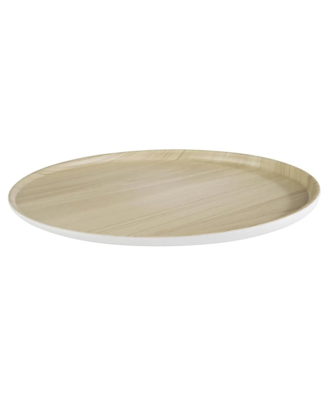 (6 pcs) Serving Tray - GGM Gastro FRIDA - Melamine - Ø315mm - Height: 25mm - Beige/White