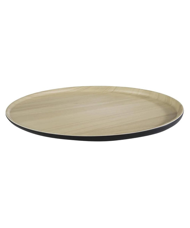 (6 pcs) Serving Tray - GGM Gastro FRIDA - Melamine - Ø315mm - Height: 25mm - Black/Beige