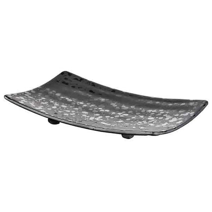 (6 pcs) Serving Tray - GGM Gastro GLAMOUR - Melamine - 220x120mm - Height: 30mm - Black