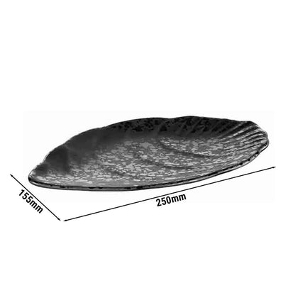 (6 pcs) Serving Tray - GGM Gastro GLAMOUR - Melamine - 250x155mm - Height: 15mm - Black