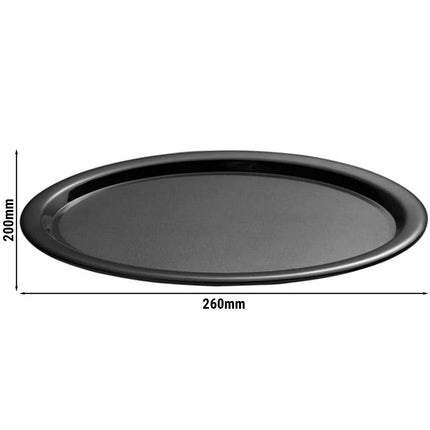 (6 pcs) Serving Tray - GGM Gastro KAFFEEHAUS - Melamine - 260x200mm - Height: 15mm - Black - non-slip surface