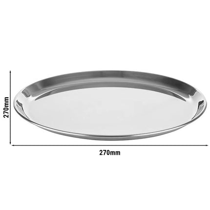 (6 pcs) Serving Tray - GGM Gastro KAFFEEHAUS - Stainless Steel - Ø270mm - Height: 15mm