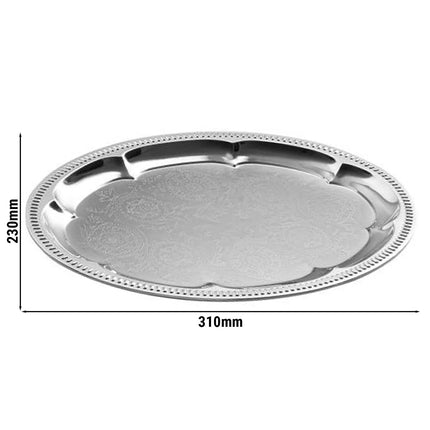 (6 pcs) Serving Tray - GGM Gastro KAFFEEHAUS - Stainless Steel - 310x230mm - Height: 15mm - non-slip surface