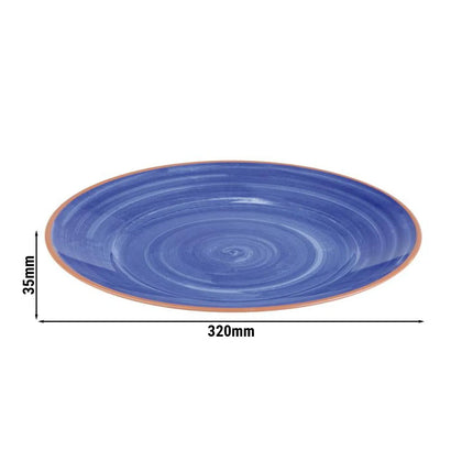 (6 pcs) Serving Tray - GGM Gastro LA VIDA - Melamine - Ø320mm - Height: 35mm - Blue