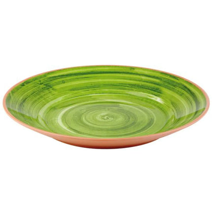 (6 pcs) Serving Tray - GGM Gastro LA VIDA - Melamine - Ø405mm - Height: 55mm - Green