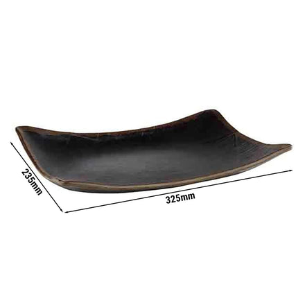 (6 pcs) Serving Tray - GGM Gastro MARONE - Melamine - 325x235mm - Height: 45mm - Black/Brown
