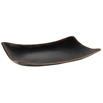 (6 pcs) Serving Tray - GGM Gastro MARONE - Melamine - 325x235mm - Height: 45mm - Black/Brown