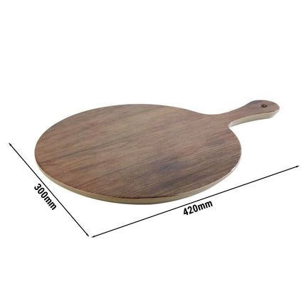 (6 pcs) Serving Tray - GGM Gastro OAK - Melamine - 420x300mm - Height: 15mm - Brown
