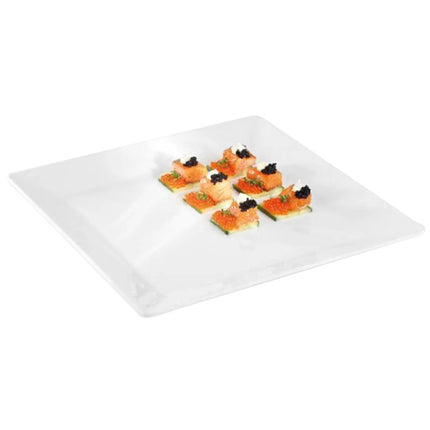 (6 pcs) Serving Tray - GGM Gastro PURE - Melamine - 185x185mm - Height: 25mm - White