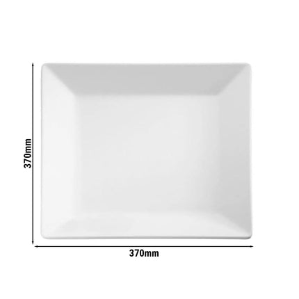(6 pcs) Serving Tray - GGM Gastro PURE - Melamine - 370x370mm - Height: 30mm - White