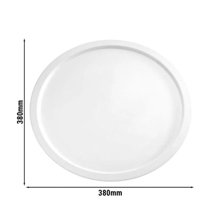 (6 pcs) Serving Tray - GGM Gastro PURE - Melamine - Ø380mm - Height: 25mm - White