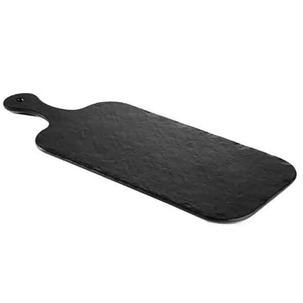 (6 pcs) Serving Tray - GGM Gastro SLATE ROCK - Melamine - 530x200mm - Height: 15mm - Black