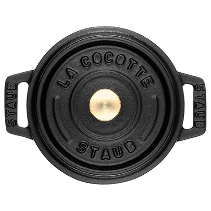 (6 pcs) STAUB | Mini Cocotte Round Enamelled Cast Iron Casserole Dish Set – Ø 100–160 mm – Black