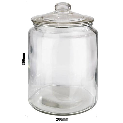 (6 pcs) Storage jar - GGM Gastro CLASSIC - 6 l - Clear - incl. glass lid