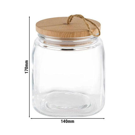 (6 pcs) Storage jar - GGM Gastro WOODY - 2 l