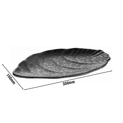 (6 pcs) Tray - GGM Gastro GLAMOUR - Melamine - 300x190mm - Height: 15mm - Black