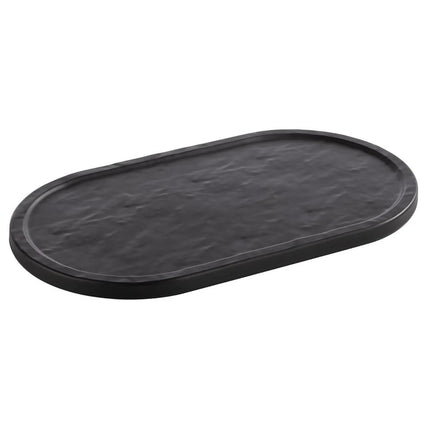 (6 pcs) Tray - GGM Gastro SLATE - Melamine - 280x155mm - Height: 10mm - Black