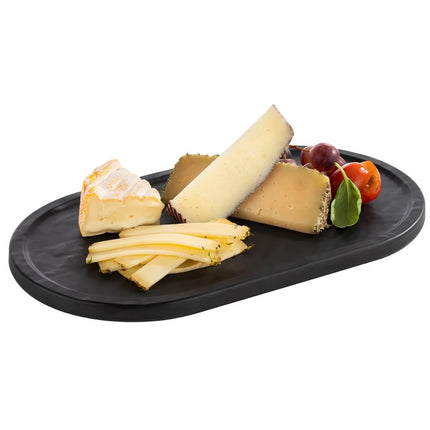 (6 pcs) Tray - GGM Gastro SLATE - Melamine - 280x155mm - Height: 10mm - Black