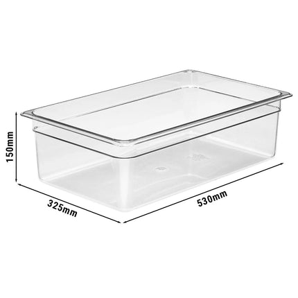 (6 pieces) CAMBRO | Camview® Gastronorm Container 1/1 - Clear Copolymer – 150 mm - BPA-free