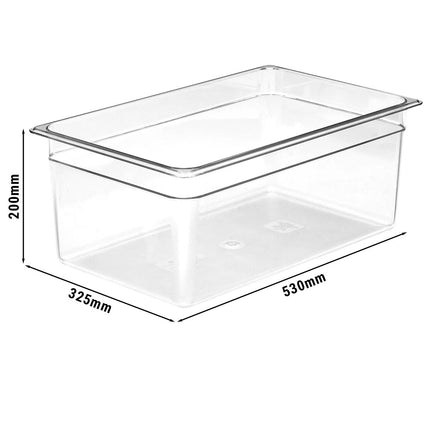 (6 pieces) CAMBRO | Camview® Gastronorm Container 1/1 - Copolymer - Clear – 200 mm - BPA-free