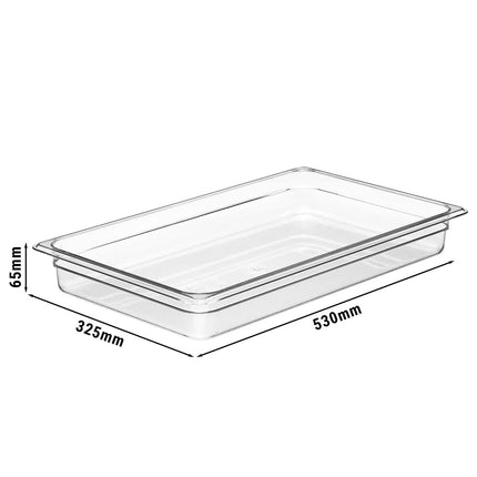 (6 pieces) CAMBRO | Camview® Gastronorm Container 1/1 Copolymer - Clear – 65 mm - BPA-free