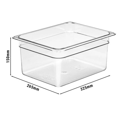(6 pieces) CAMBRO | Camview® Gastronorm Container - 1/2 - Clear – 150 mm - BPA-free