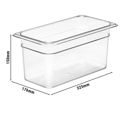 (6 pieces) CAMBRO | Camview® Gastronorm Container - 1/3 - Clear – 150 mm - BPA-free
