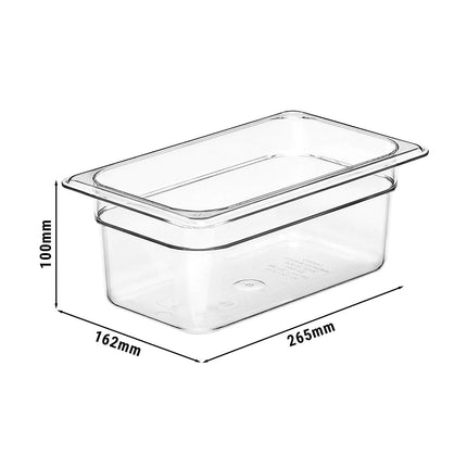 (6 pieces) CAMBRO | Camview® Gastronorm Container - 1/4 - Clear - 100 mm - BPA-free
