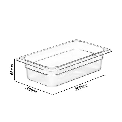 (6 pieces) CAMBRO | Camview® Gastronorm Container - 1/4 - Clear – 65 mm - BPA-free