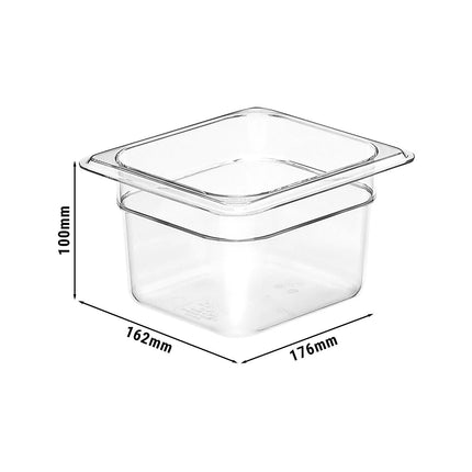(6 pieces) CAMBRO | Camview® Gastronorm Container - 1/6 - Clear – 100 mm - BPA-free