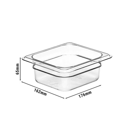 (6 pieces) CAMBRO | Camview® Gastronorm Container - 1/6 - Clear – 65 mm - BPA-free
