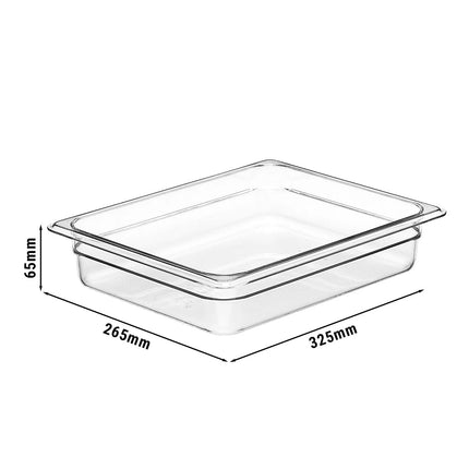 (6 pieces) CAMBRO | Commercial Camview® Gastronorm Container - 1/2 - Clear – 65 mm - BPA-free
