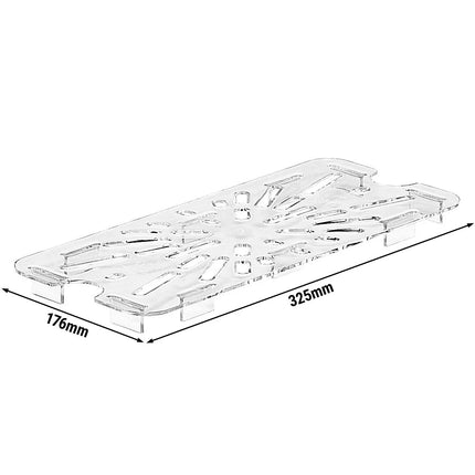 (6 pieces) CAMBRO | Commercial GN 1/3 Drain Shelf Insert – Camview® – Clear Copolymer – BPA-Free