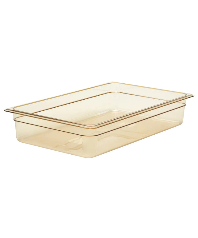 (6 pieces) CAMBRO | H-PAN™ Heat-Resistant  Gastronorm Container - 1/1 - Amber – 100 mm