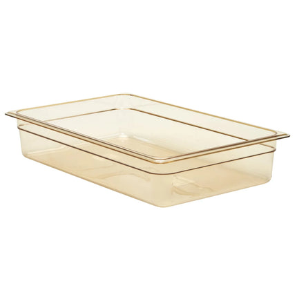 (6 pieces) CAMBRO | H-PAN™ Heat-Resistant  Gastronorm Container - 1/1 - Amber – 100 mm