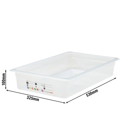 (6 pieces) CAMBRO | SafeTrak – Polypropylene – GN 1/1 container – translucent – height: 100mm