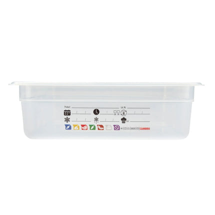 (6 pieces) CAMBRO | SafeTrak – Polypropylene – GN 1/1 container – translucent – height: 100mm