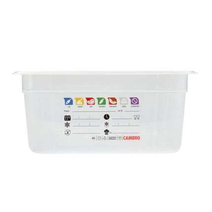 (6 pieces) CAMBRO | SafeTrak – Polypropylene – GN 1/1 container – translucent – height: 150mm