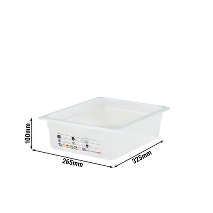 (6 pieces) CAMBRO | SafeTrak – Polypropylene – GN 1/2 container – translucent – height: 100mm